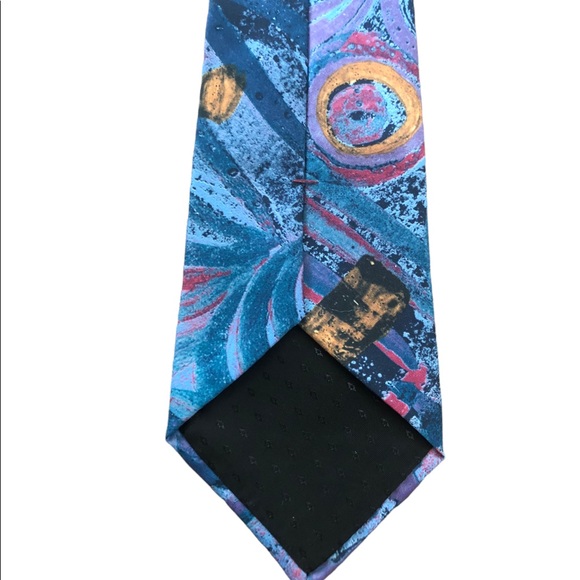 Jonathan Stewart Mens Tie Necktie Multicolor Abstract - Picture 4 of 6